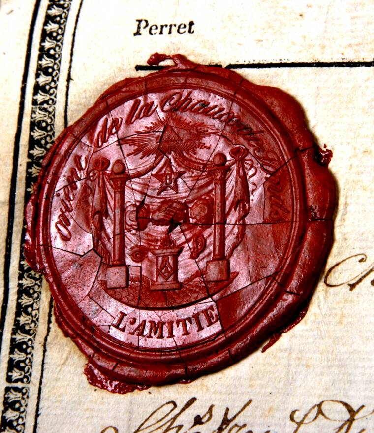 1819 L'Amitié, Chaux-de-Fonds, Suisse, Sceau