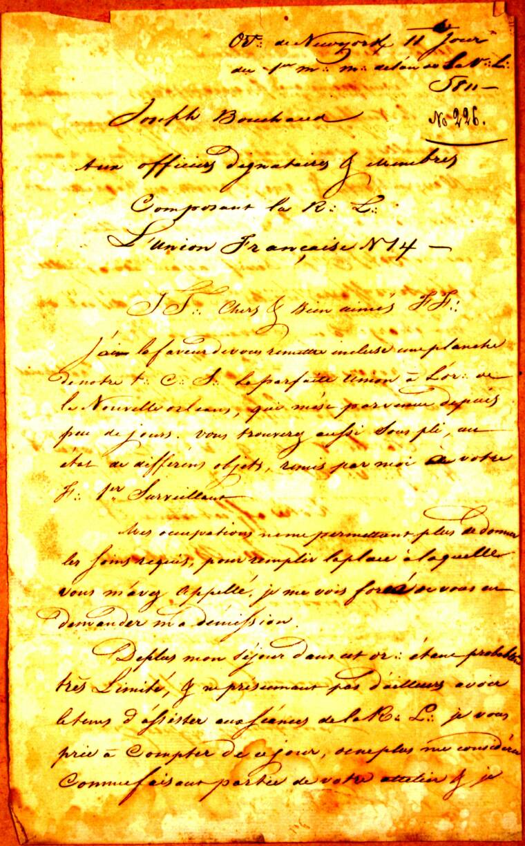 1799 th L'Union Française, Lettre 2